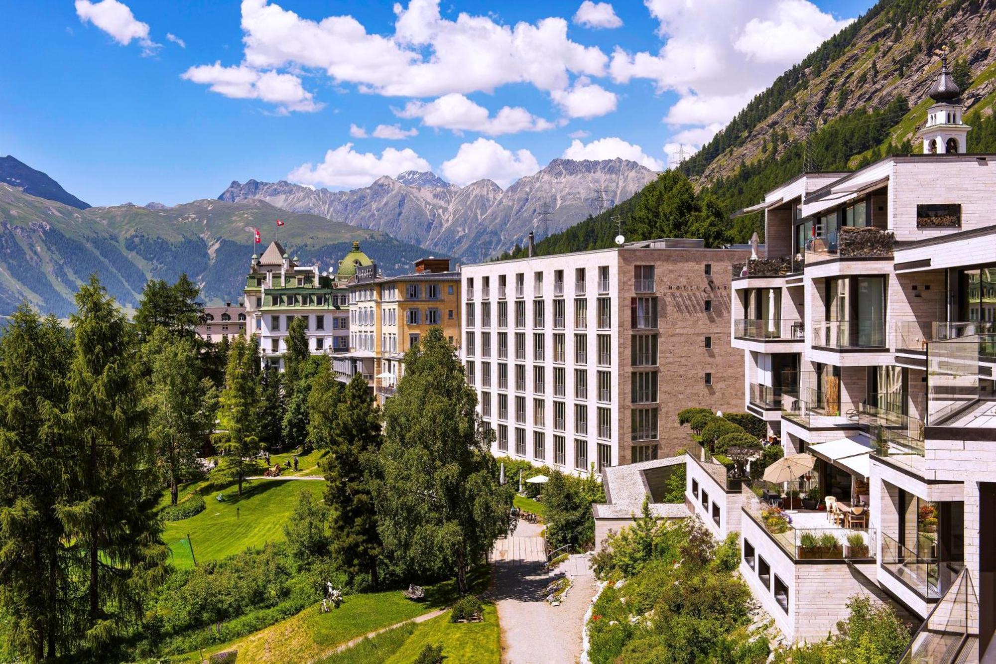 Hotel Saratz Pontresina Bagian luar foto